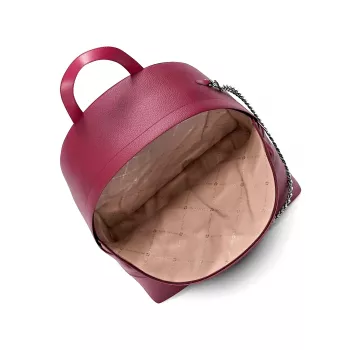 Michael Kors Rhea Medium reppu Dark Berry Saffiano Leather Gold-Tone Hardware