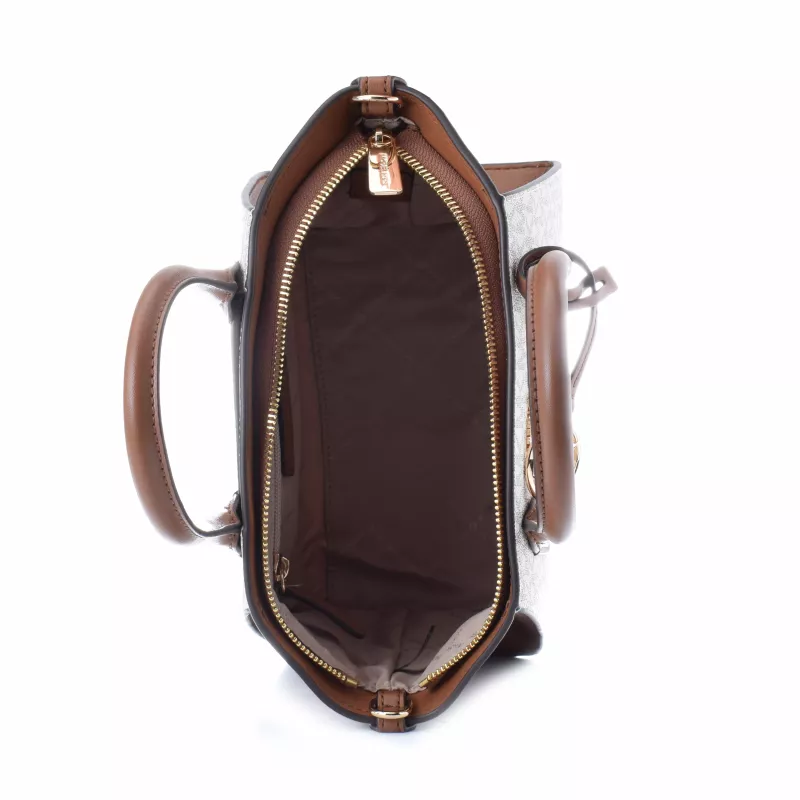 Michael Kors Voyager -crossbody-laukku Vanilla Signature -pinnoitettu kangas
