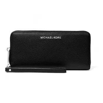 MICHAEL KORS naisten Saffiano-nahkainen lompakko ja puhelinkotelo vetoketjulla, musta (Jet Set Travel) - 35S6STVE9LBLA