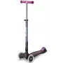 Micro Maxi Deluxe Foldable LED Neochrome 3-pyöräinen lasten potkulauta, violetti