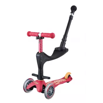 Micro Mini 3 in 1 Deluxe Plus potkulauta punainen
