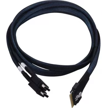 Microchip Adaptec sisäinen NVMe-kaapeli 1x SFF-8654 x8 - 2x SFF-8612 x4 (OCuLink) 0,8 m SlimSAS - OCuLink NVMe-asemille