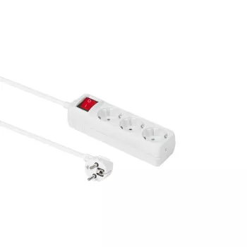 MICROCONNECT 3-osainen sukopistorasia 5m päälle/pois