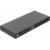 MicroConnect 4K@60Hz HDMI KVM -kytkin 4x1, 4K60 4:4:4, USB 3.0 -keskitin, ääni, metallikotelo (MC-HDMIKVM0401-USB3-4K)