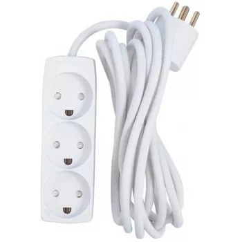 Microconnect GRU033WDK 3-paikkainen tanskalainen jatkojohto, 3 m, valkoinen