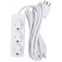 Microconnect GRU033WDK 3-paikkainen tanskalainen jatkojohto, 3 m, valkoinen