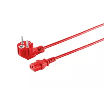 MicroConnect virtajohto Schuko kulma IEC C13, 3 m, punainen MC-SCHUANGC13300R