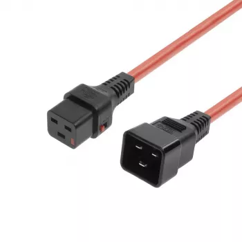 MicroConnect virtajohto C19 IEC Lock - C20 (MC-C19C20LOCK-1M-R)