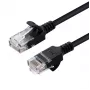MICROCONNECT U/UTP CAT6 0,3m musta ohut Ethernet-verkkokaapeli