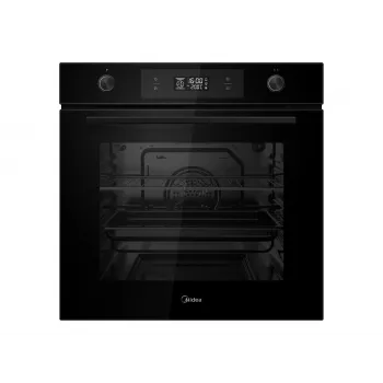Midea MBON5M90E6-BK kalusteisiin asennettava sähköuuni 70L kosketusnäytöllä pyrolyyttinen itsestään puhdistuva musta