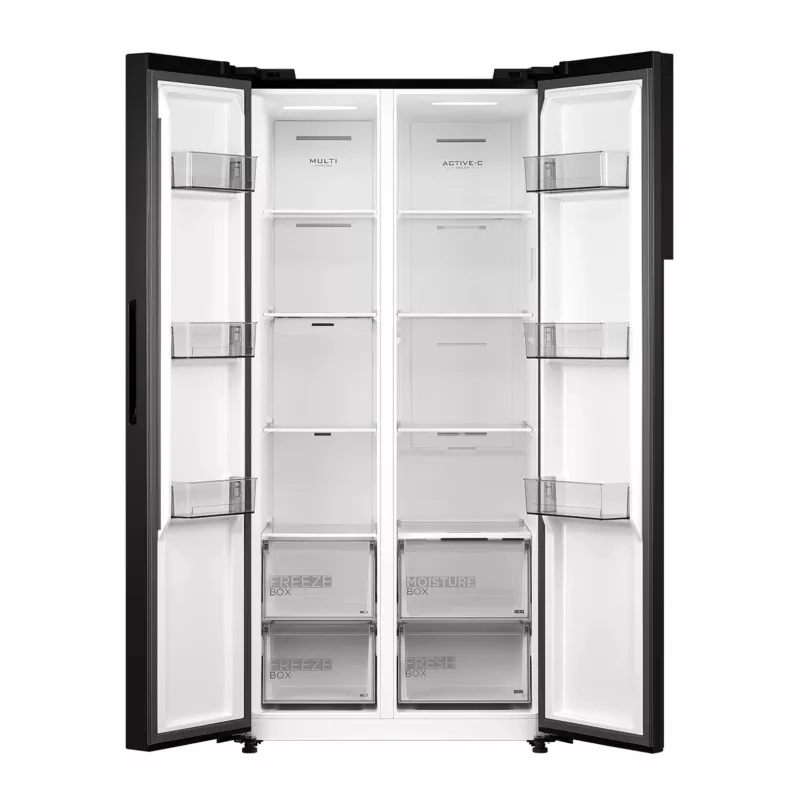 Midea MDRS619FIE45 Side-by-Side-jääkaappi, 460 L, No Frost, Dark Inox, energiatehokkuusluokka E