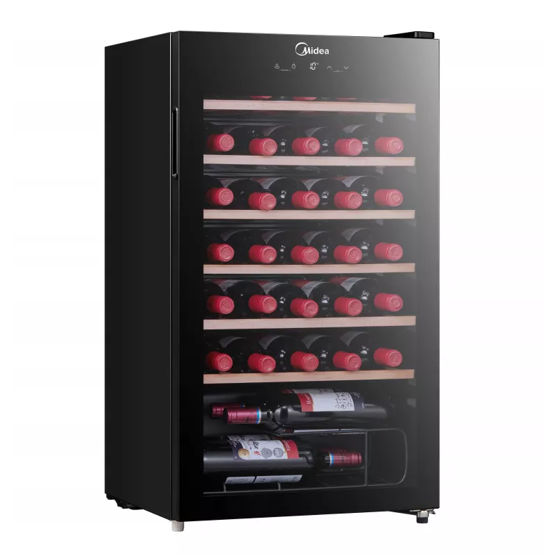 Midea viinikaappi MDRW150FGG22W vapaasti seisova 34 pulloa musta