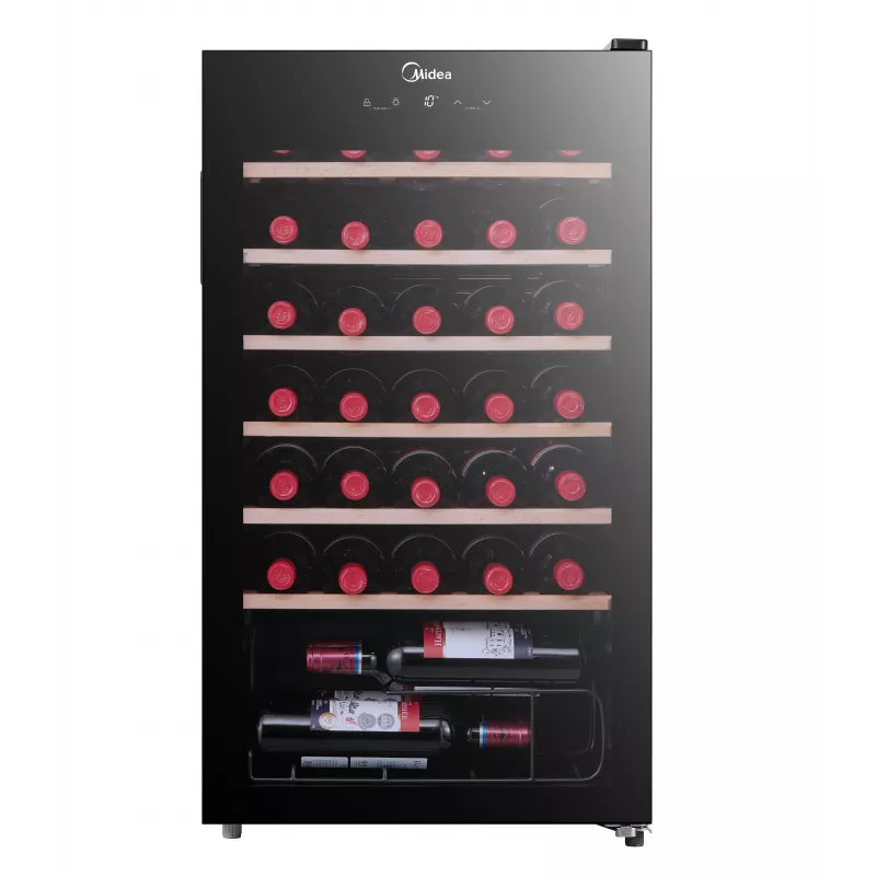 Midea viinikaappi MDRW150FGG22W vapaasti seisova 34 pulloa musta