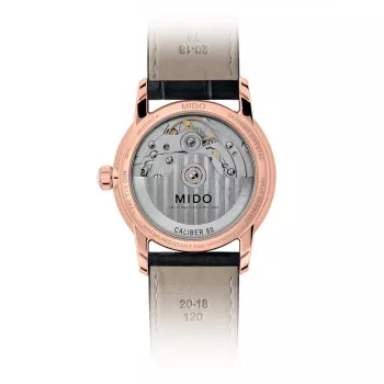 MIDO Baroncelli Signature Lady automaattikello 33mm ruusukulta PVD ruostumaton teräs ruskea nahka