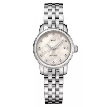 MIDO Memento Mori Limited Edition naisten automaattikello 25 mm ruostumaton teräs valkoinen helmiäiskellotaulu