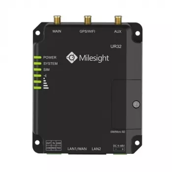 Milesight UR32L-L04EU-P teollisuus 4G LTE Cat 4 -reititin PoE:lla, Dual SIM, sarjaportti, I/O, VPN, metallikotelo, DIN-kisko