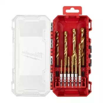 Milwaukee metalliporanteräsarja HSS-G TiN, 10-osainen, 3-10 mm, 1/4 tuuman kuusikulmaistavarsi, ristihionta, 135°