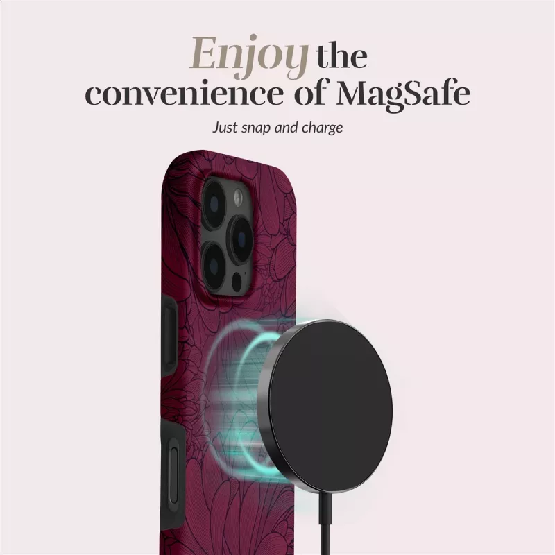MIO Berry Blooms MagSafe-kuori yhteensopiva iPhone 16