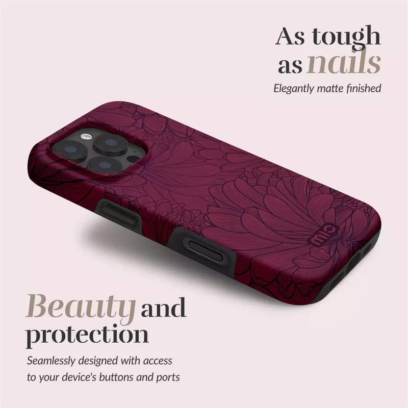 MIO Berry Blooms MagSafe-kotelo yhteensopiva iPhone 16 Pro Max
