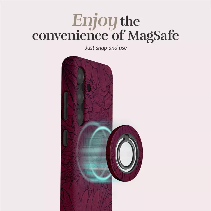 MIO Berry Blooms MagSafe-kotelo yhteensopiva sormusteline