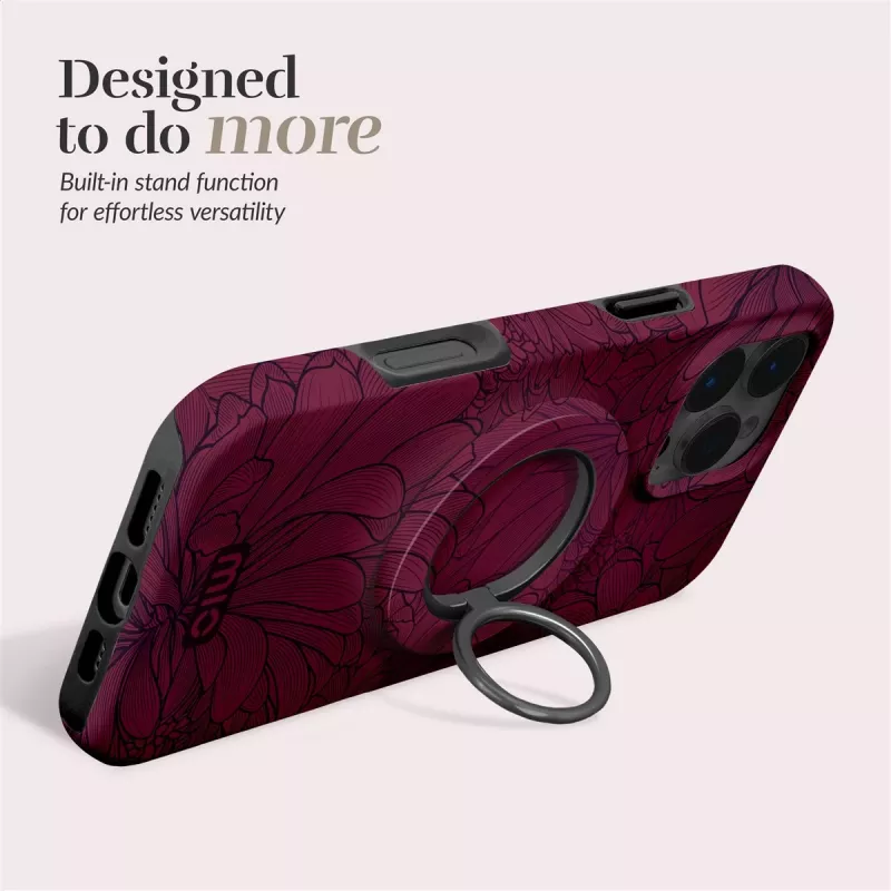 MIO Berry Blooms MagSafe-kotelo yhteensopiva sormusteline