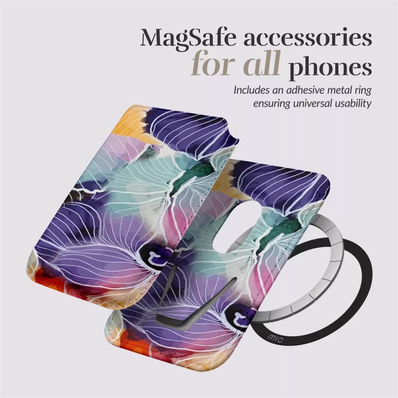 MIO Flowers MagSafe-kotelo yhteensopiva korttipidike