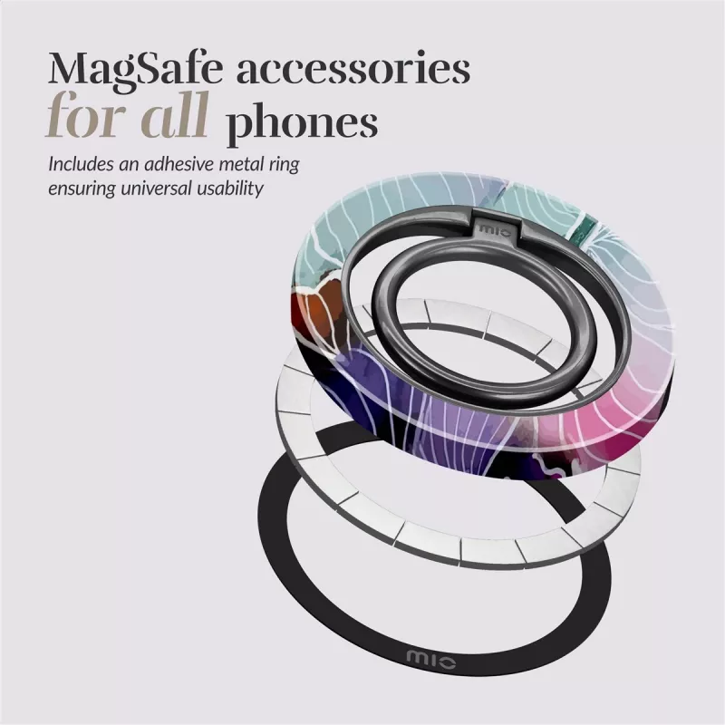 MIO Flowers MagSafe-kotelo yhteensopiva sormuspidike