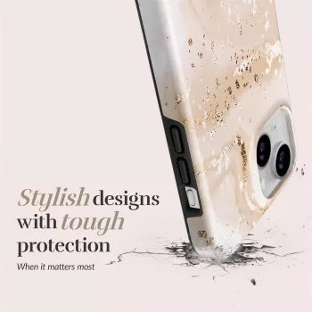MIO Gold Marble MagSafe-yhteensopiva kotelo iPhone 16 Plus