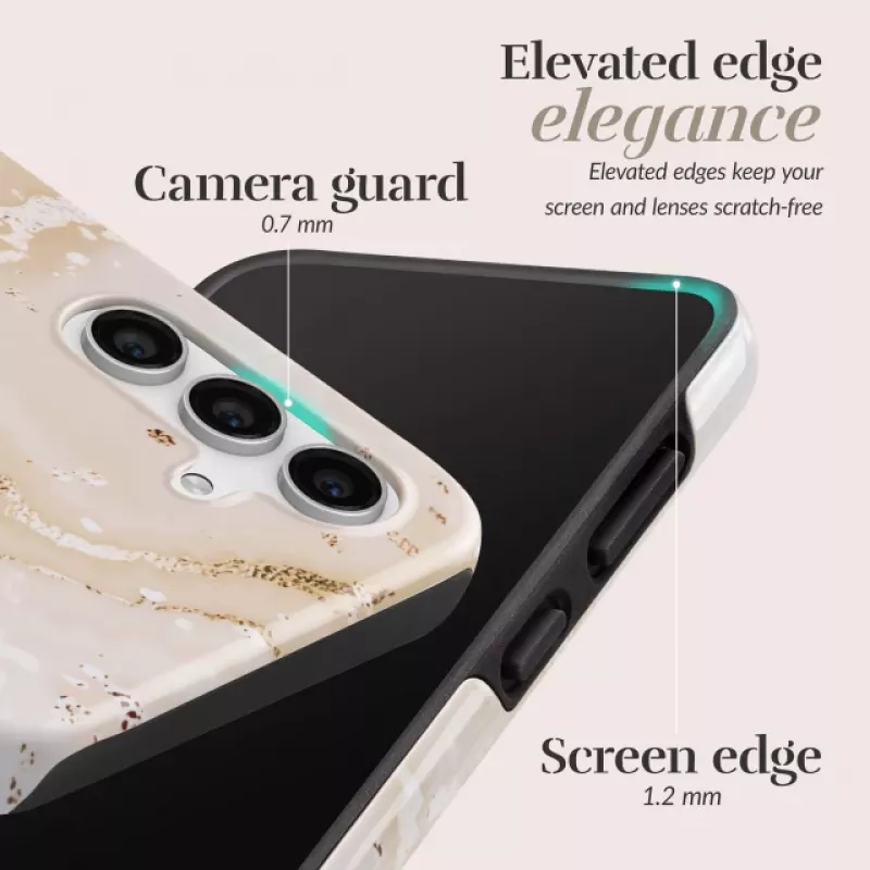MIO Gold Marble MagSafe-yhteensopiva kotelo Samsung S24 FE 5G