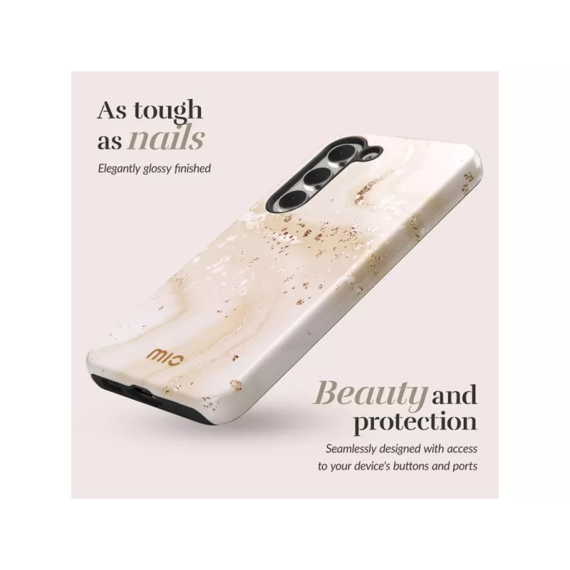 MIO Gold Marble MagSafe-yhteensopiva kuori Samsung S25 Plus 5G