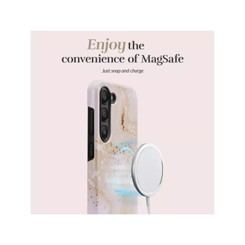 MIO Gold Marble MagSafe-yhteensopiva kotelo Samsung S25 Ultra 5G:lle