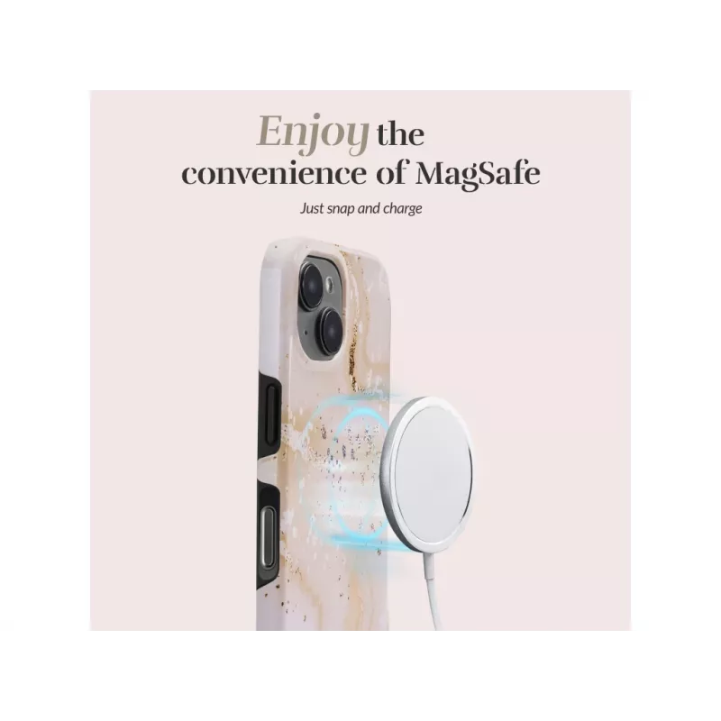MIO Gold Marble MagSafe-yhteensopiva iPhone 17:lle