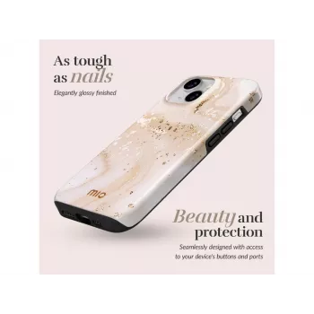 MIO Gold Marble MagSafe-yhteensopiva iPhone 17:lle