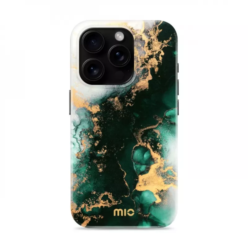 MIO Green Marble MagSafe-yhteensopiva kotelo iPhone 16 Pro