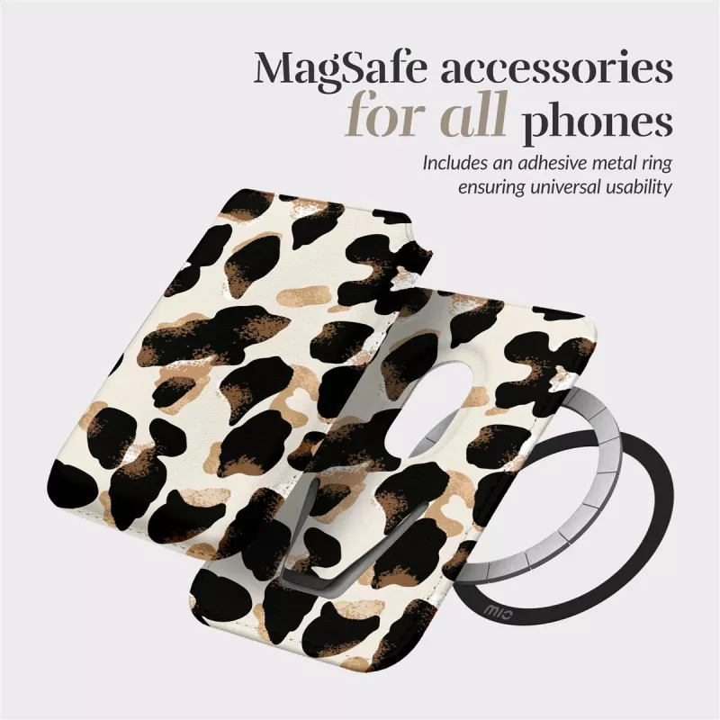 MIO Leopard MagSafe-kotelo yhteensopiva korttipidike