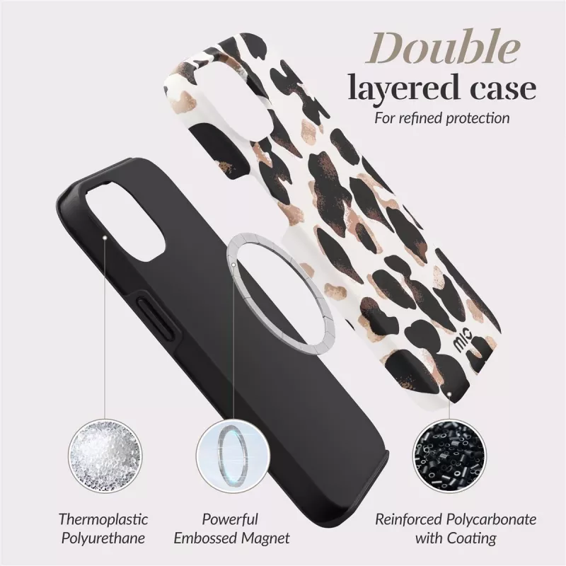 MIO Leopard MagSafe-yhteensopiva kotelo iPhone 16:lle