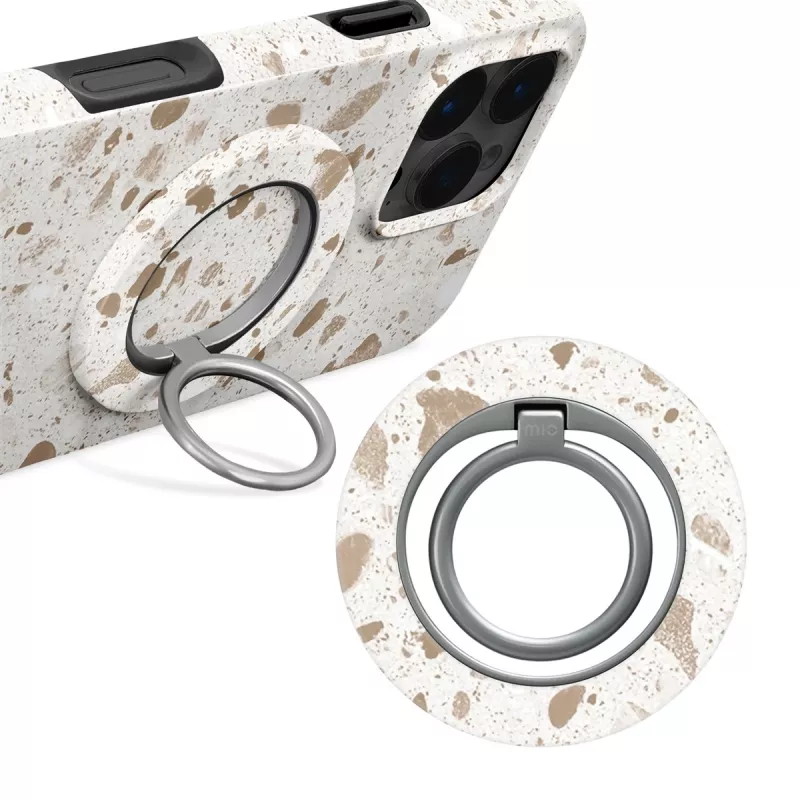 MIO Soft Terrazzo Magsafe -kuori, yhteensopiva sormuksenpidike