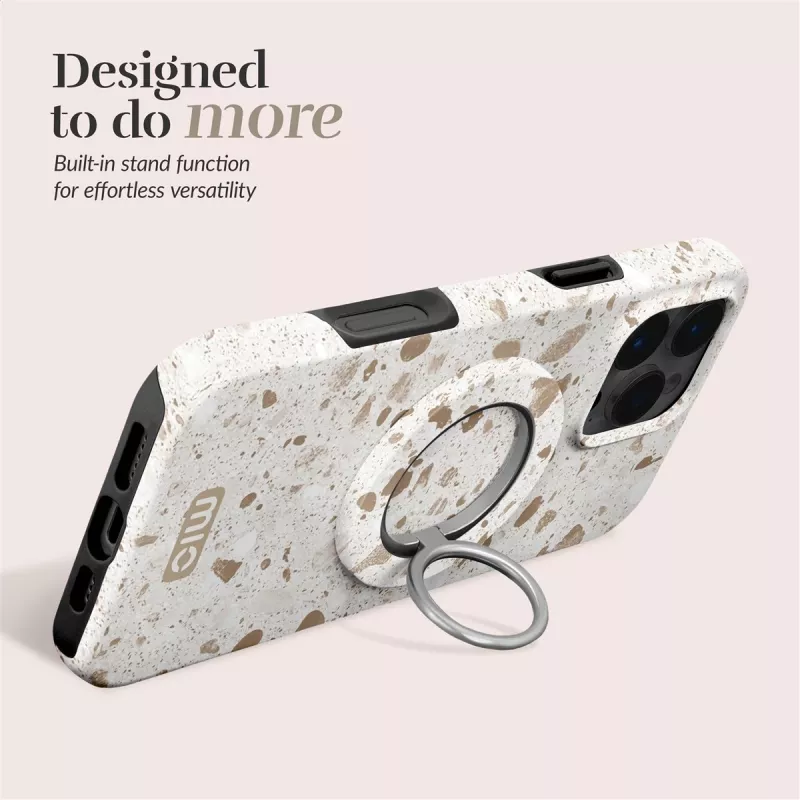 MIO Soft Terrazzo Magsafe -kuori, yhteensopiva sormuksenpidike