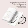 MIO White Marble MagSafe -kotelo yhteensopiva kortinpidikkeen kanssa