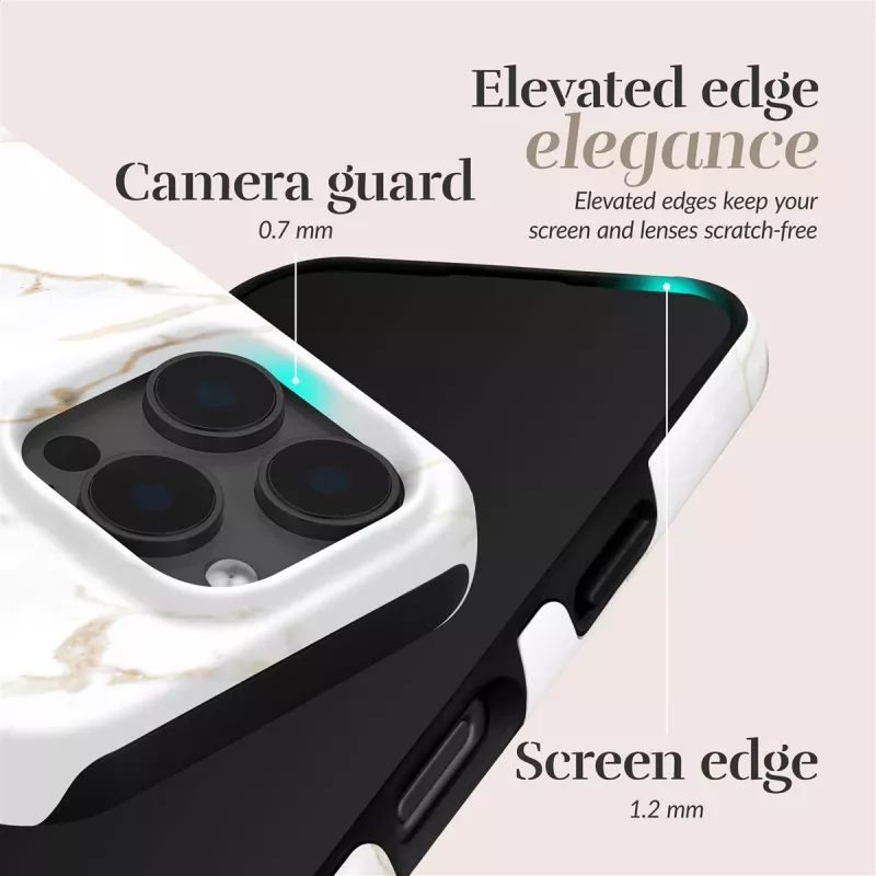 MIO White Marble MagSafe-yhteensopiva iPhone 17:lle