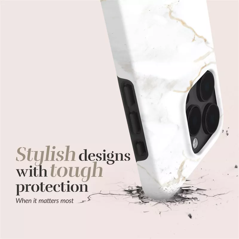 MIO White Marble MagSafe-yhteensopiva iPhone 17:lle