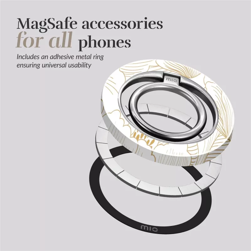 MIO White Roses MagSafe-yhteensopiva sormuspidike