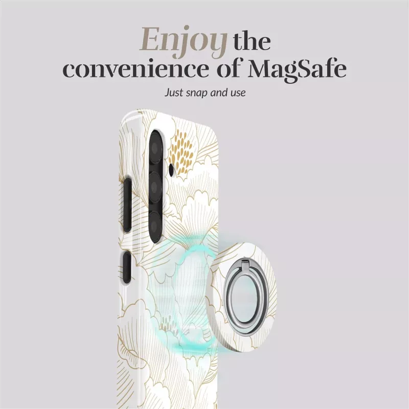 MIO White Roses MagSafe-yhteensopiva sormuspidike