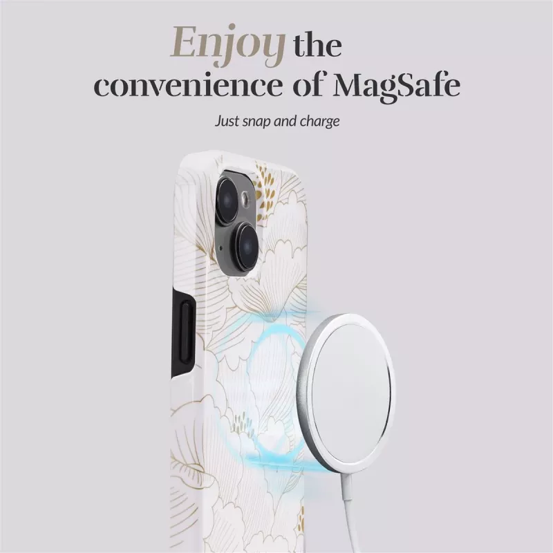 MIO White Roses MagSafe-yhteensopiva iPhone 16 Plus