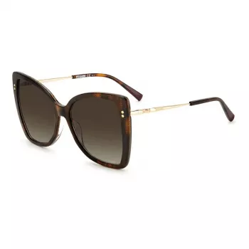 MISSONI naisten aurinkolasit MIS0083S086 - Butterfly-asetaattikehys, ruskeat liukuvärilinssit, 58 mm