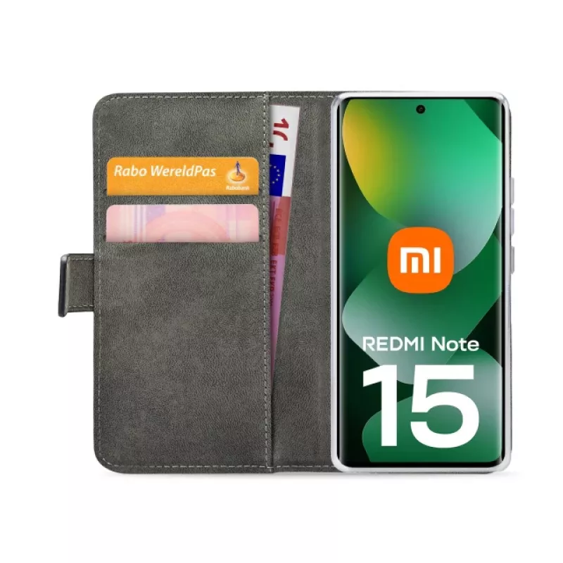 Mobilize Classic Gelly Wallet Book Case Xiaomi Redmi Note 15 5G, musta