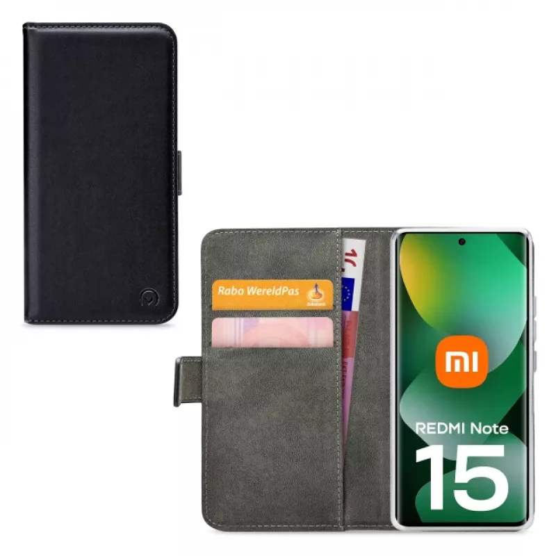 Mobilize Classic Gelly Wallet Book Case Xiaomi Redmi Note 15 5G, musta