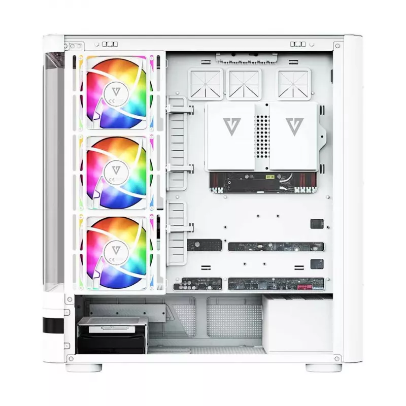 MODECOM Volcano AQ200 ARGB Midi-Tower-kotelo valkoinen