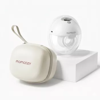 Momcozy M5 älykäs puettava rintapumppu – yksittäinen, harmaa, sovellusohjaus, langaton, kädetön