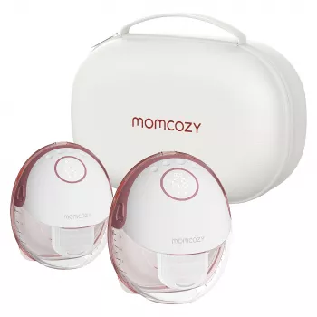 Momcozy M6 kannettava kaksinkertainen sähköinen rintapumppu akulla ja säilytyslaatikolla